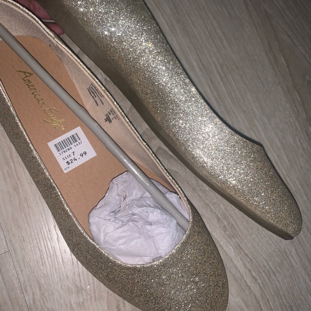 Gold Flats size 7